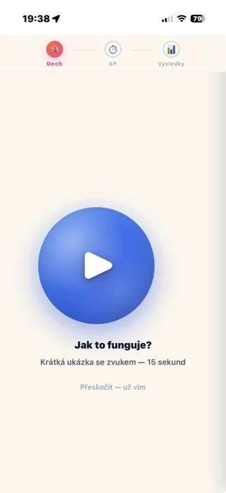 Úvodní obrazovka — Jak to funguje