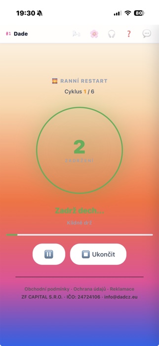 Ranní restart — sunset cvičení
