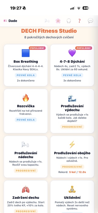 DECH Fitness Studio — 8 cvičení